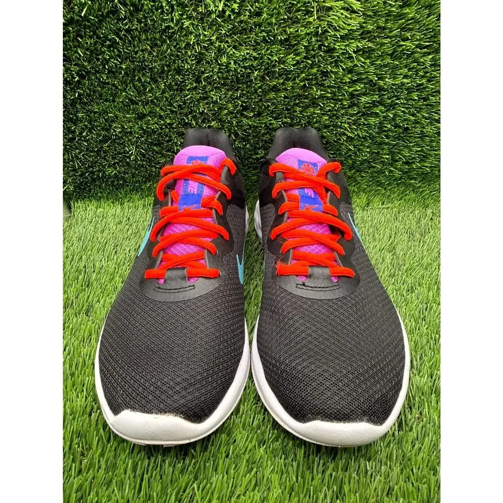 Nike Revolution 6 DC3729-011 Athletic Sneaker Women's 9 Black Mesh Cushioned